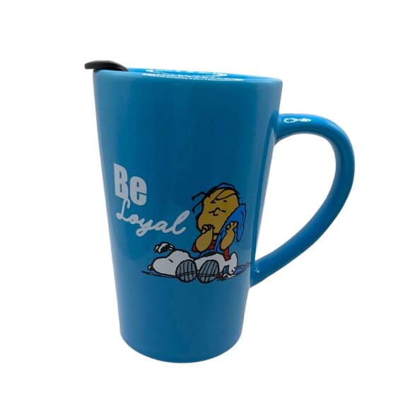 Peanuts Ceramic Travel Mugs/M1Cups Set Of 4 With Lids Inspiration Cartoon Snoopy - Picture 8 of 12